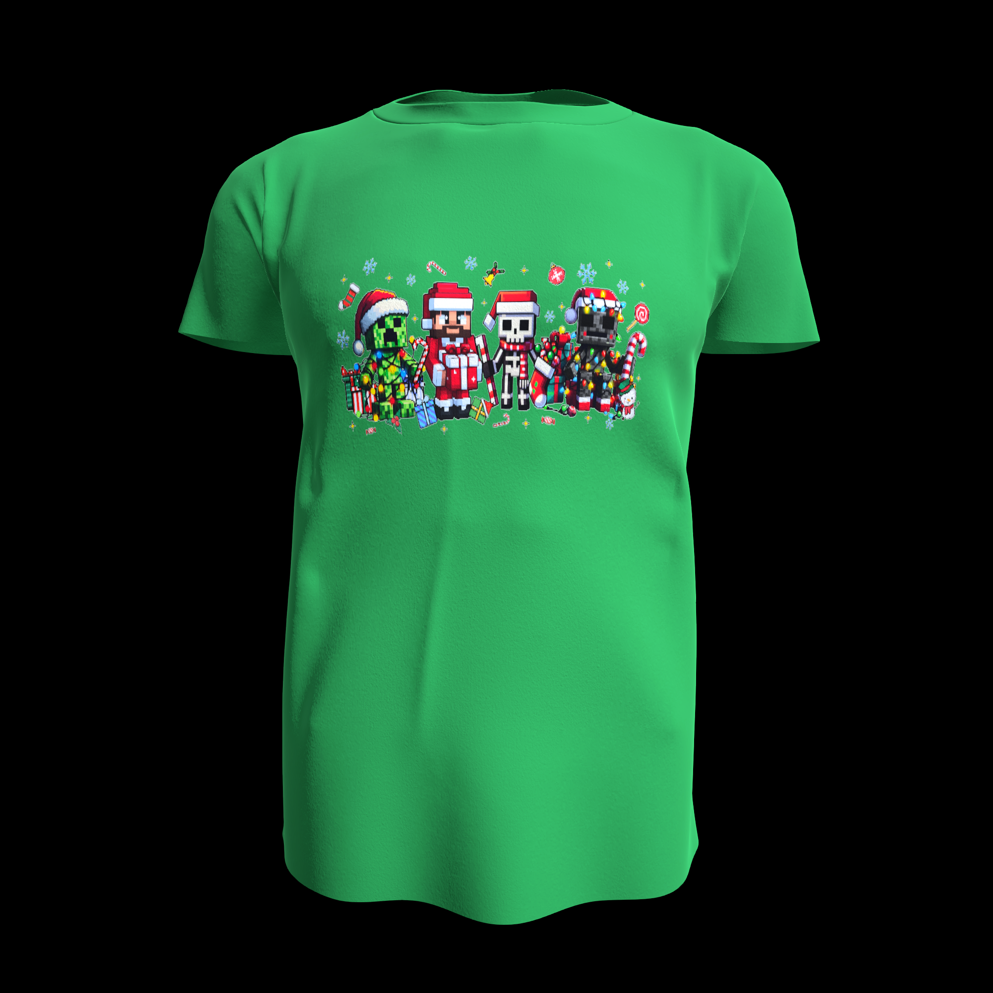 Kids minecraft xmas tees