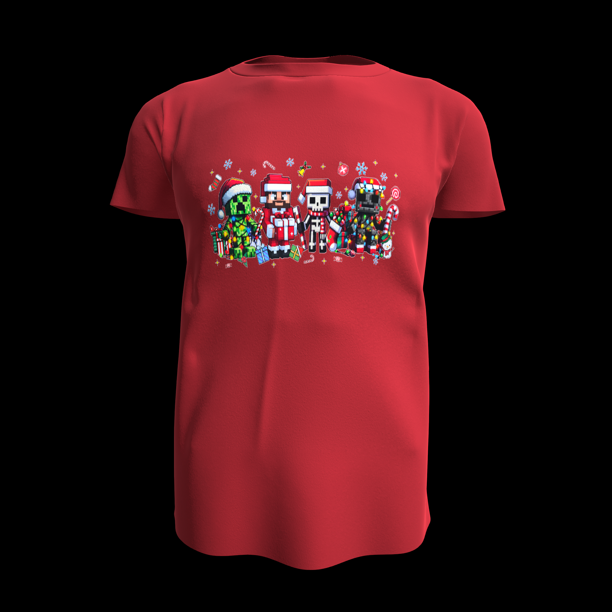 Kids minecraft xmas tees