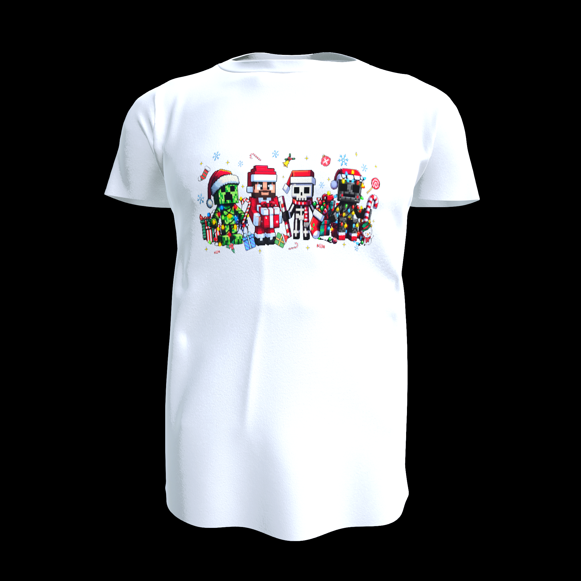 Kids minecraft xmas tees