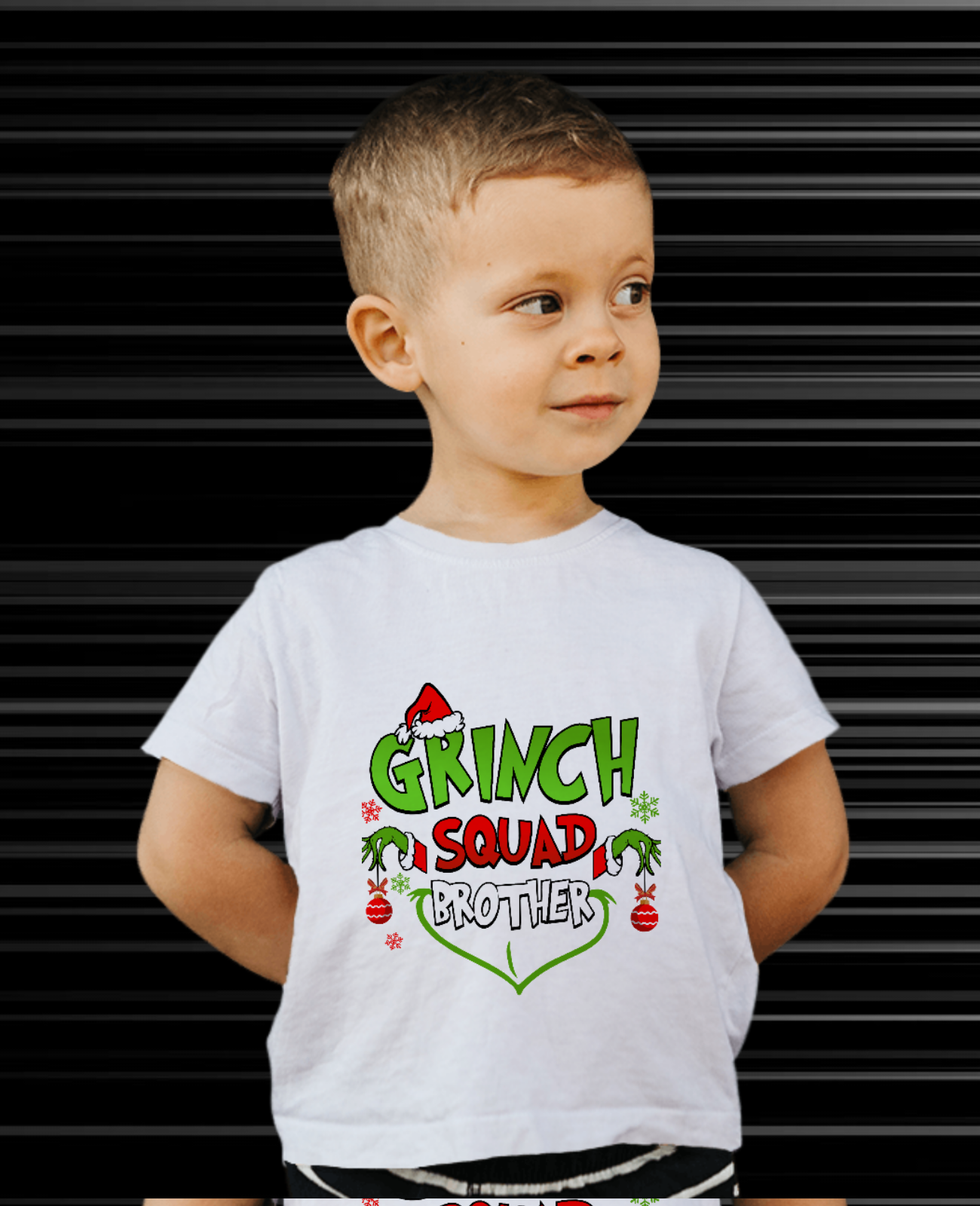Grinch squad kids xmas tees